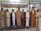 مع الامير مثنى امير عشائر بني حسن عند زيارة السيد جواد الشهرستاني - 11 شعبان 1436